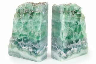 Polished Green Fluorite Bookends - Mexico #264607