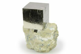 Natural Pyrite Cube In Rock - Navajun, Spain #265308