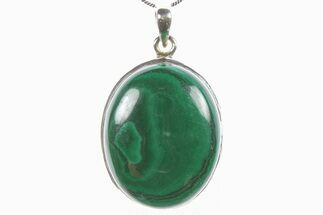 Vibrant Green Malachite Pendant - Sterling Silver #267114