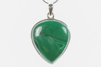 Vibrant Green Malachite Pendant - Sterling Silver #267132