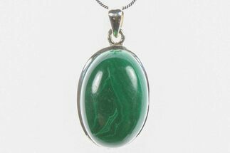 Vibrant Green Malachite Pendant - Sterling Silver #267136