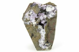 Amethyst Crystals and Chabazite in Basalt - India #266948