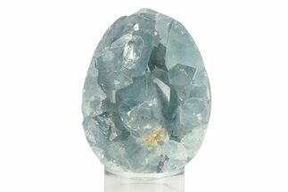 Crystal Filled Celestine (Celestite) Egg Geode - Madagascar #266897