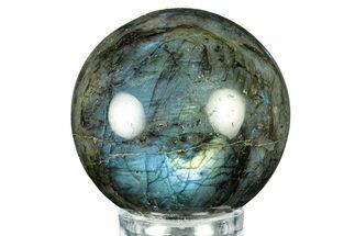 Flashy, Polished Labradorite Sphere - Brilliant Blue #266223
