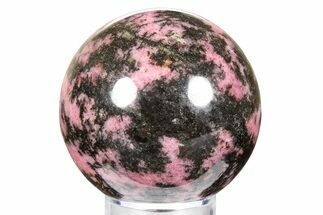 Polished Rhodonite Sphere - Madagascar #261494