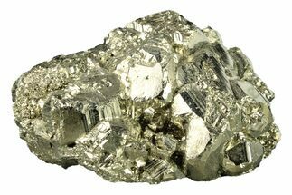 Gleaming Pyrite Crystal Cluster - Peru #271559