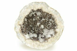 Keokuk Geode Half with Calcite Crystals - Missouri #274284