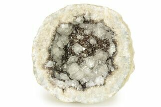 Keokuk Geode Half with Calcite Crystals - Missouri #274285