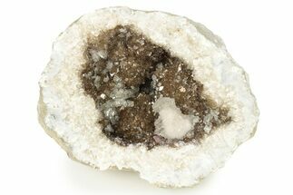 Keokuk Geode Half with Calcite Crystals - Missouri #274293