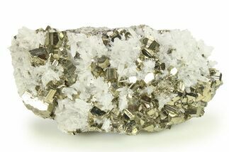 Quartz Crystals on Lustrous Pyrite - Peru #276043