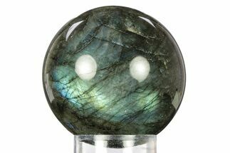 Flashy, Polished Labradorite Sphere - Great Color Play #277262