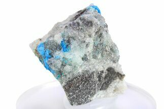 Vibrant Blue Cyanotrichite with Fluorite - China #277273