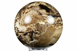 Polished Black Opal Sphere - Madagascar #277852