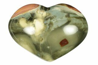 Wide, Polychrome Jasper Heart - Madagascar #278016