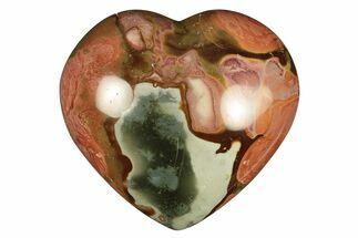Wide, Polychrome Jasper Heart - Madagascar #278022