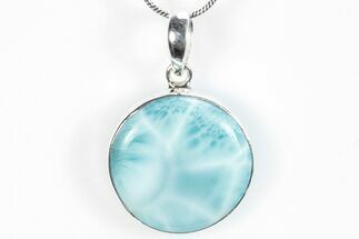 Stunning, Larimar Pendant (Necklace) - Sterling Silver #278378