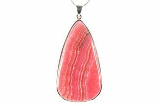 Large, Rhodochrosite Pendant (Necklace) - Sterling Silver #278473