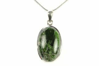 Chrome Diopside Pendant (Necklace) - Sterling Silver #278806