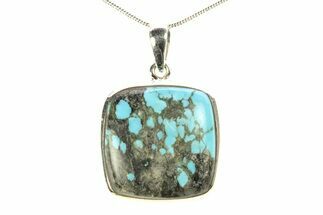 Kingman Turquoise Pendant (Necklace) - Sterling Silver #278556
