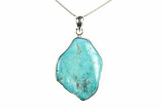 Kingman Turquoise Pendant (Necklace) - Sterling Silver #278576