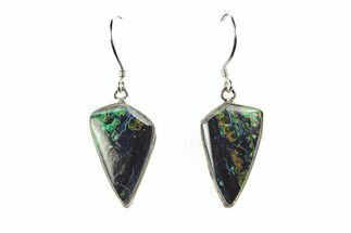 Malachite and Azurite Earrings - Sterling Silver #278848
