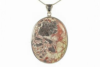 Polished Crazy Lace Agate Pendant - Mexico #279167