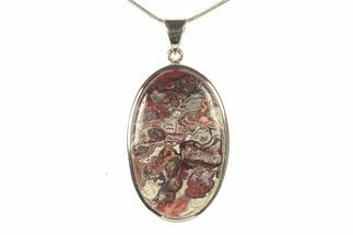 Polished Crazy Lace Agate Pendant - Mexico #279173