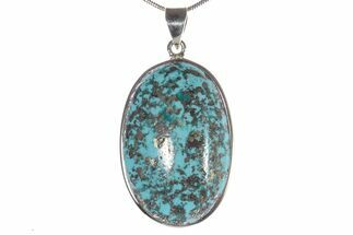 Persian Turquoise Pendant (Necklace) - Sterling Silver #279258