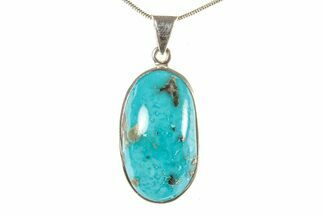 Persian Turquoise Pendant (Necklace) - Sterling Silver #279263
