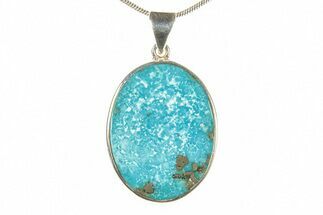Persian Turquoise Pendant (Necklace) - Sterling Silver #279275