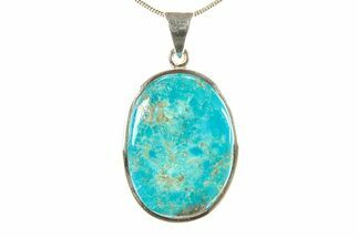 Persian Turquoise Pendant (Necklace) - Sterling Silver #279281