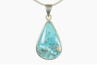 Persian Turquoise Pendant (Necklace) - Sterling Silver #279298