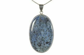 Polished Dumortierite Pendant - Sterling Silver #279309