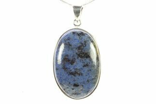 Polished Dumortierite Pendant - Sterling Silver #279323