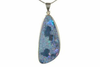 Flashy Boulder Opal Pendant - Queensland, Australia #279423