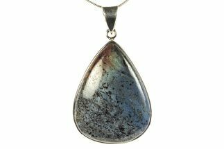 Polished Dumortierite Pendant - Sterling Silver #279873