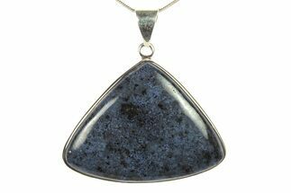 Polished Dumortierite Pendant - Sterling Silver #279875