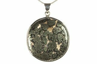 Polished Marcasite Agate Pendant - Sterling Silver #279880