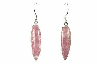 Rhodonite Earrings - Sterling Silver #279796