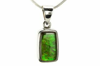 Stunning Ammolite Pendant (Necklace) - Sterling Silver #280003