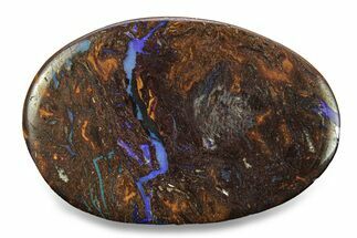 Blue Lightning Boulder Opal Cabochon - Queensland, Australia #280116
