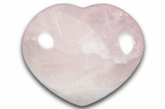 Polished Rose Quartz Heart - Madagascar #280350