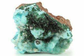 Chrysocolla Pseudomorph after Azurite with Malachite - DR Congo #280838