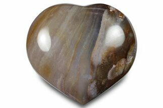 Colorful Polished Jasper-Agate Heart - Madagascar #283579