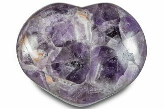 Polished Chevron Amethyst Heart - Madagascar #286163