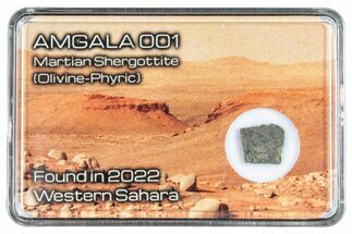 Martian Shergottite Meteorite Slice - Amgala #288248