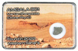 Martian Shergottite Meteorite Slice - Amgala #288279