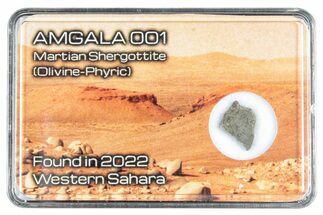 Martian Shergottite Meteorite Slice - Amgala #288284