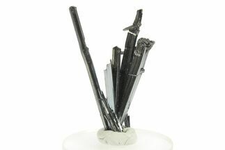 Very Lustrous Metallic Stibnite Crystals - Jiangxi, China #288693