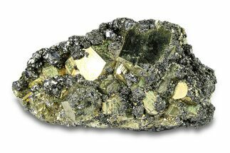 Striated Pyrite with Sphalerite and Galena - Peru #291903